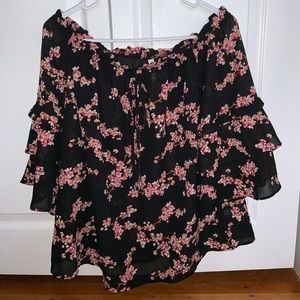 Floral off the shoulder top